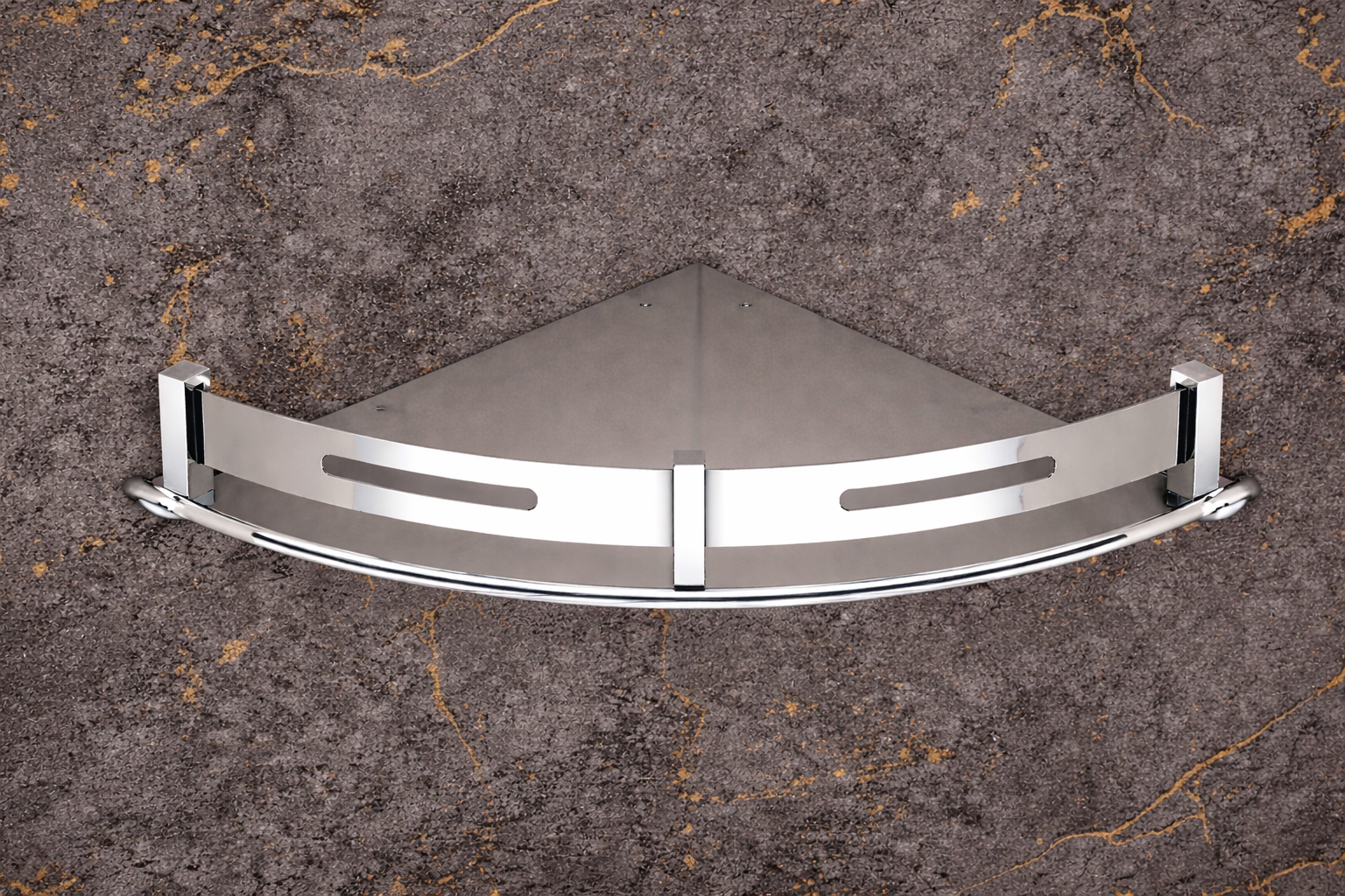 KERORA PREMIUM STAINLESS STEEL ROUND 9" X 9" CORNER BATHROOM SHELF