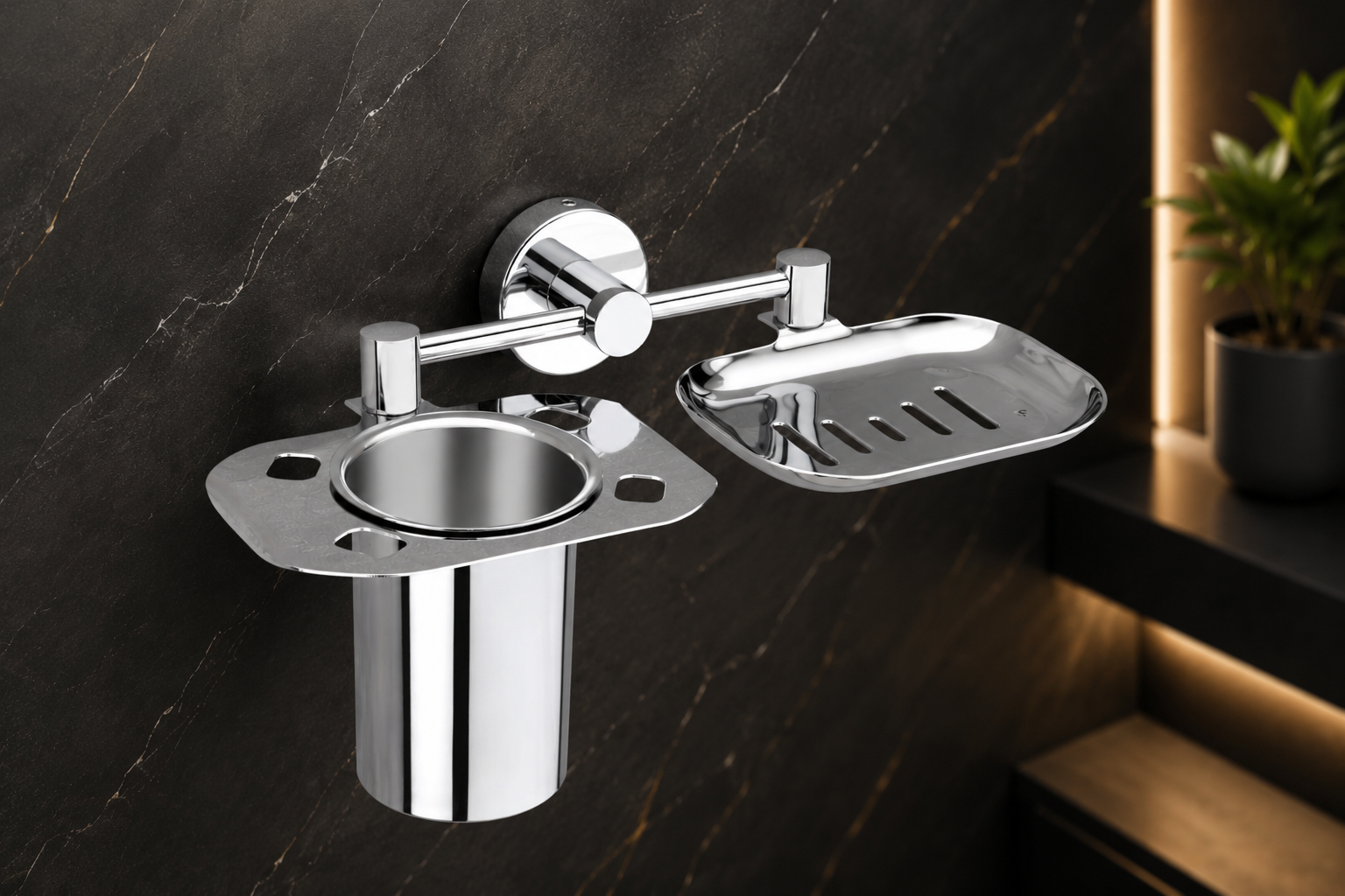 EVA SOAP DISH WITH TUMBLER