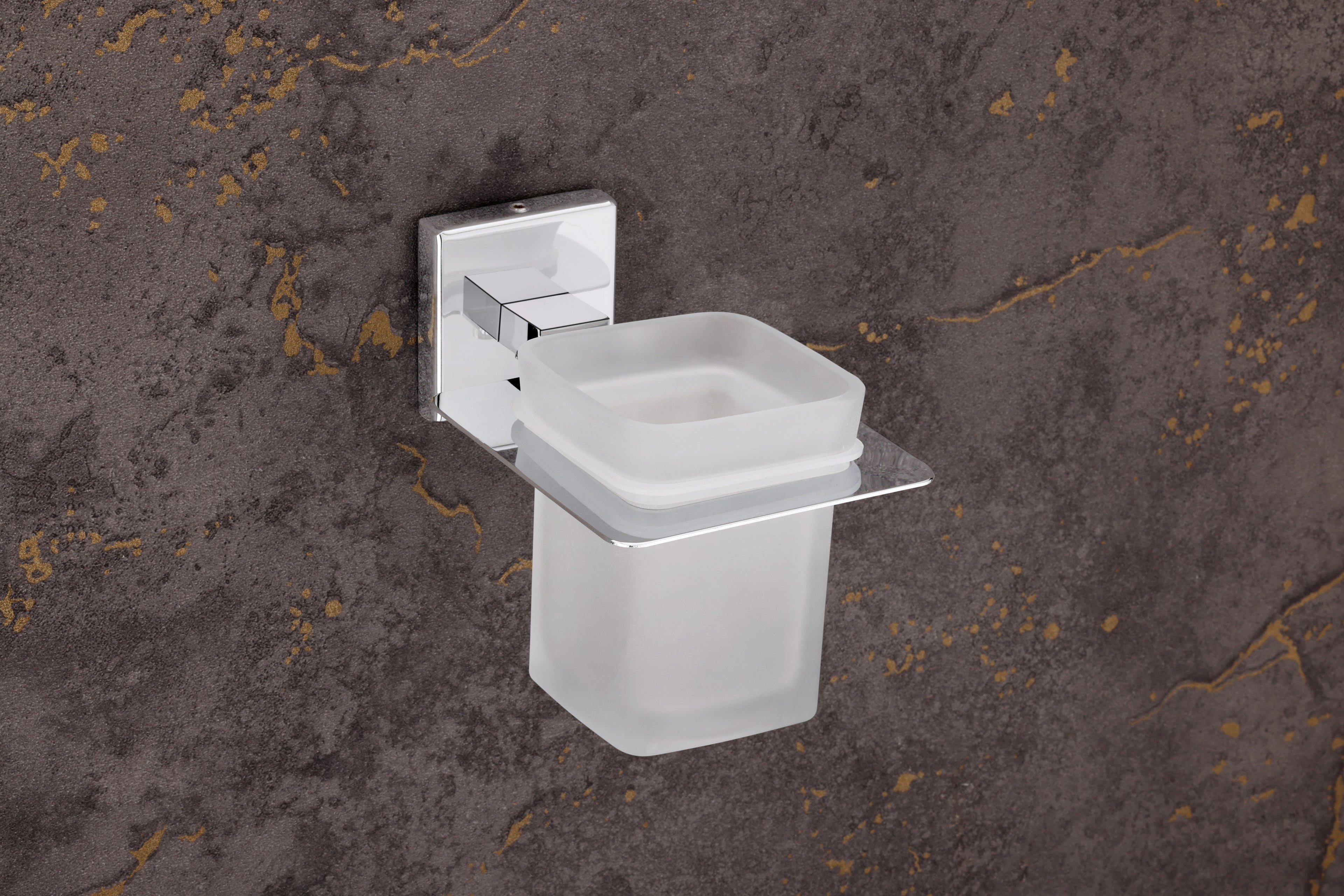 LUDO GLASS SQUARE TUMBLER HOLDER